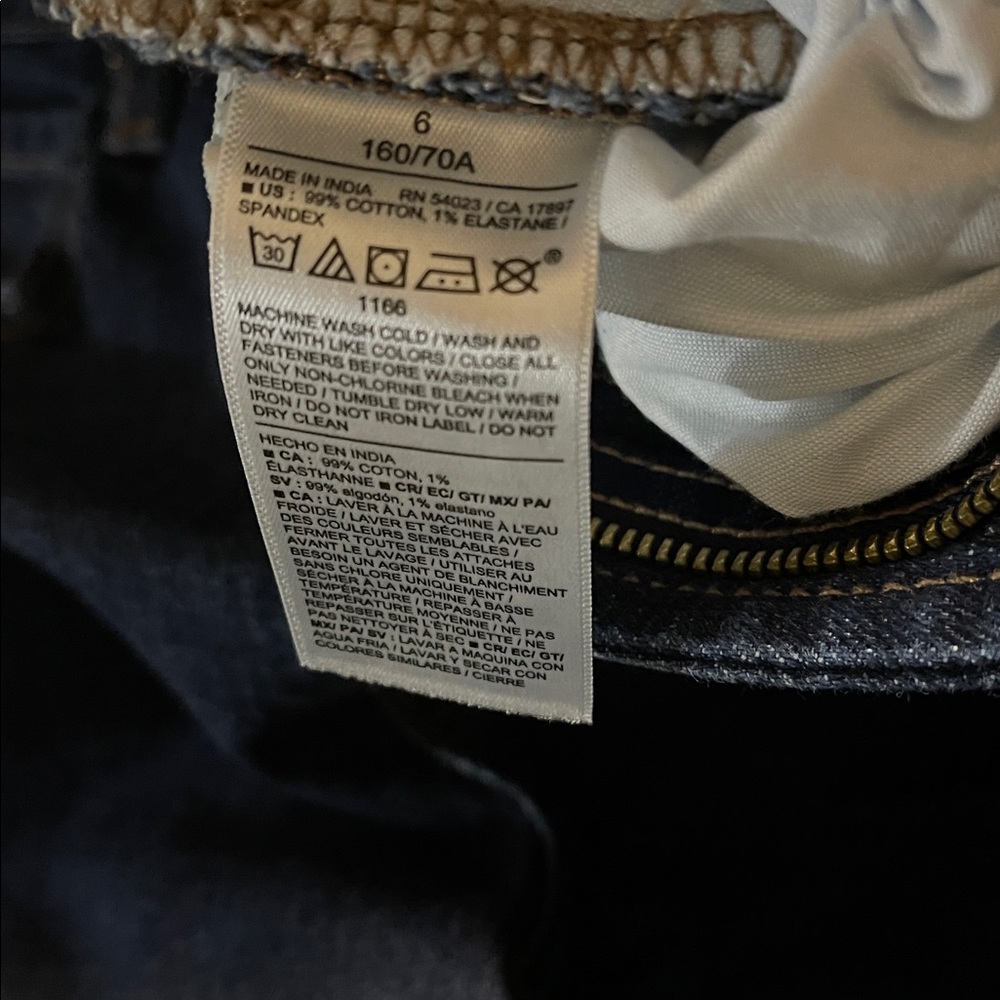Old Navy Dark Blue Barrel Leg Jeans- Size 6 - Picture 9 of 11